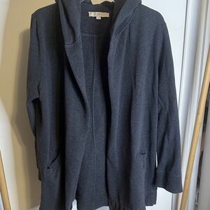 LOFT‎ Charcoal Utility Jacket with Hood